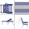 Pack De 2 Silla De Playa Plegable Y Reclinable Con Cojín De 5 Posiciones 57x31x62/101cm Raya Gris