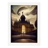 Lámina Museo Del Louvre Humilde Al Estilo De T Burton Ilustraciones De Monumentos Ciudades Paises Inspiradas En Arte Gótico Y Oscuro Diseño Y Decoración De Interioresa3 Marco Blanco Nacnic