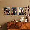 Set De 3 Posters Moderno En Estilo Fotografía A Todo Color Divertidas Ilustraciones Realistas De Animales Con Ropa Humana Diseño Y Decoración De Interiores A3 Marcos Blancos Nacnic