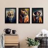 Set De 3 Posters Abrigos En Estilo Fotografía A Todo Color Divertidas Ilustraciones Realistas De Animales Con Ropa Humana Diseño Y Decoración De Interiores A4 Marcos Negros Nacnic