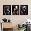 Set De 3 Posters Frío En Estilo Fotografía A Todo Color Divertidas Ilustraciones Realistas De Animales Con Ropa Humana Diseño Y Decoración De Interiores A3 Marcos Madera Clara Nacnic