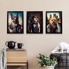 Set De 3 Posters Diverso En Estilo Fotografía A Todo Color Divertidas Ilustraciones Realistas De Animales Con Ropa Humana Diseño Y Decoración De Interiores A3 Marcos Blancos Nacnic