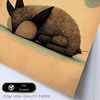 Sleeping Sleeping Fluffy Bat Precisionism Style Estampados De Arte De Pared Estético Para El Diseño De Dormitorio O Sala De Estar Nacnic