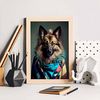 Poster De Tervuren Belga En Estilo De Fotografía A Todo Color Divertidas Ilustraciones Realistas De Animales Con Ropa Humana Interiorismo Y Decoración A4 Marcos Madera Nacnic