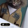 Poster De Selkirk Rex En Estilo De Fotografía A Todo Color Divertidas Ilustraciones Realistas De Animales Con Ropa Humana Interiorismo Y Decoración A3 Marcos Blancos Nacnic