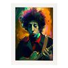 Poster De Bob Dylan En Estilo Retrato A Todo Color Ilustraciones Y Caricaturas De Músicos Y Artistas Famosos Diseño Y Decoración De Interiores A3 Marcos Blancos Nacnic
