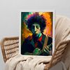 Poster De Bob Dylan En Estilo Retrato A Todo Color Ilustraciones Y Caricaturas De Músicos Y Artistas Famosos Diseño Y Decoración De Interiores A3 Marcos Blancos Nacnic