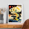 Abstract Surreal Ukiyo 35 Impresiones De Arte De Pared Estética Para El Diseño De Dormitorio O Sala De Estar Nacnic