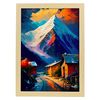 Poster De Lhotse En Estilo Pintura Al Óleo Ilustraciones De Monumentos Y Ciudades En Estilo Fotográfico A Todo Color Diseño Y Decoración De Interiores A3 Marcos Madera Nacnic