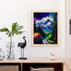 Nanga Parbat Pintura Al Óleo De Pinceladas Colorfull Ha Estampados De Arte De Pared Estético Para El Diseño De Dormitorio O Sala De Estar Nacnic