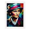 Poster De Coco Chanel En Estilo Retrato A Todo Color Ilustraciones Y Caricaturas De Personajes Históricos Famosos Diseño Y Decoración De Interiores A4 Marcos Blancos Nacnic