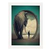 Poster Elefante En Estilo Surrealismo Cinematográfico Ilustraciones Y Grabados De Historieta Abstracta Y Artística Para Interiorismo Y Decoración A3 Marcos Blancos Nacnic