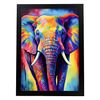 Abstract Smiling Elephant In Lisa Fran Style_2 Aesthetic Wall Art Prints For Bedroom Or Living Room Design Nacnic