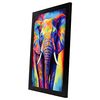 Abstract Smiling Elephant In Lisa Fran Style_2 Aesthetic Wall Art Prints For Bedroom Or Living Room Design Nacnic