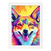 Abstract Smiling Coyote In Lisa Fran Style Aesthetic Wall Art Prints For Bedroom Or Living Room Design Nacnic
