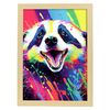 Abstract Smiling Badger In Lisa Fran Style Aesthetic Wall Art Prints For Bedroom Or Living Room Design Nacnic