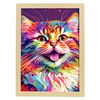 Abstract Smiling Cat In Lisa Fran Style_1 Aesthetic Wall Art Prints For Bedroom Or Living Room Design Nacnic