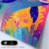 Abstract Smiling Dolphin In Lisa Fran Style_1 Aesthetic Wall Art Prints For Bedroom Or Living Room Design Nacnic