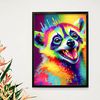 Abstract Smiling Lemur In Lisa Fran Style Aesthetic Wall Art Prints For Bedroom Or Living Room Design Nacnic