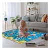 Acomoda Textil – Alfombra Infantil Para Colorear 120x200 Cm. Alfombra Impermeable, Acolchada Y Antideslizante Con Rotuladores, Duradera Y Fácil De Limpiar. (océano).