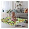 Acomoda Textil – Alfombra Infantil Para Colorear 120x200 Cm. Alfombra Impermeable, Acolchada Y Antideslizante Con Rotuladores, Duradera Y Fácil De Limpiar. (dino).