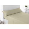 Acomoda Textil – Juego Sábanas Microfibra Para Cama Individual Y Matrimonio Con Bajera Ajustable, Encimera Y Funda Almohada. Sábanas Colores Lisos Cómoda Y Suave Para Verano-invierno. (beige, 150 Cm)