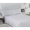 Juego De Sábanas Lisas Blanco Tres Piezas Donegal Cama 150cm + 2 F. Almohada