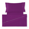 Juego De Sábanas Liso Morado Donegal Cama 135/140cm