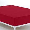 Sábana Bajera Ajustable Donegal  Cama 120 Cm Burdeos