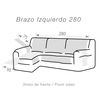 Funda Chaiselongue Acolchada Reversible 280 Brazo Izquierdo Spirit Rojo