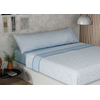 Juego De Sábanas Tres Piezas Coralina Gaudí Cama 105cm Azul Donegal