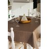 Mantel Resinado Antimanchas Sostenible Olas Café 140x140cm Lappet Covers