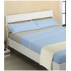 Juego De Sábanas Algodón Combinado   Mery Azul Cama 180cm + 2 Almohadas Donegal Collections