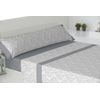 Juego De Sábanas Cuatro Piezas Donegal Cachemire Cama 180 Cm + 2 Fundas De Almohada Gris