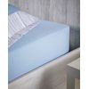 Sábana Bajera Ajustable De Algodón Percal Donegal Cama 135 Cm Azul