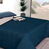 Colcha Bouti Bicolor Reversible Marino / Crudo Donegal Cama De 105cm