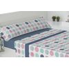 Juego De Sábanas Tres Piezas Fiji Cama 150cm Azul