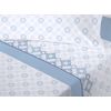 Juego De Sábanas Tres Piezas Coralina Geomy Cama 90 Cm Azul