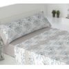 Juego De Sábanas Tres Piezas Invierno Franela Tuly Cama De 135 Cm Beige