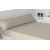 Juego De Sábanas Tres Piezas Lisas Invierno Franela Cama De 105 Cm Basic Franel Beige