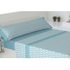 Juego De Sábanas 4 Piezas Cama 150cm + 2 Fundas Almohada Key Azul Donegal Collections