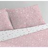 Colcha Bouti Estampada + Cojines Amarante Rosa Cama De 90cm 180x260cm