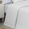 Colcha Bouti Lisa + Funda Cojín Acolchada Cama 90 Blanco 180x260cm