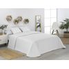 Colcha Bouti Lisa + Fundas Cojines Acolchada Cama 135 Blanco 235x260cm