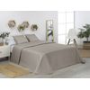 Colcha Bouti Lisa + Funda Cojín Acolchada Cama 105 Beige 200x260cm