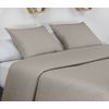 Colcha Bouti Lisa + Fundas Cojines Acolchada Cama 135 Beige 235x260cm