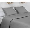 Colcha Bouti Lisa + Funda Cojín Acolchada Cama 105 Gris 200x260cm