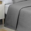 Colcha Bouti Lisa + Fundas Cojines Acolchada Cama 135 Gris 235x260cm