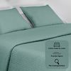 Colcha Bouti Lisa + Fundas Cojines Acolchada Cama 150 Aqua 250x260cm