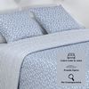 Colcha Bouti Estampada + Fundas Cojines Évora Azul Cama De 135cm 235x260cm